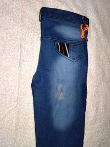 Blue Jeans with Chain Detail