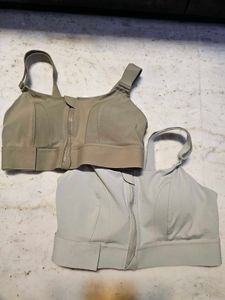 Front-Zip Padded Sports Bra Set Of 2