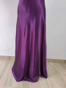 Purple Satin Gown