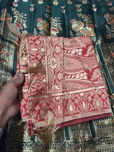 Green &amp; Gold Lehenga Skirt