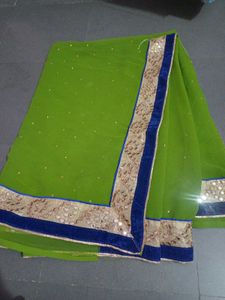 Beautiful Mehindi Colour Sare
