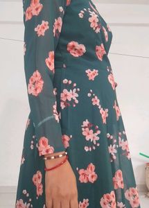 Floral Print Wrap Dress