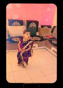Kids Velvet Peshwai Patal/saree