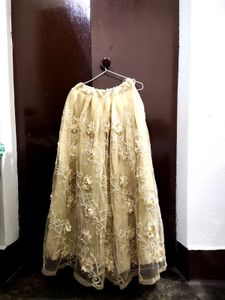 Elegant Floral Embroidered Skirt