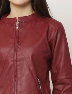 red color leather jacket new