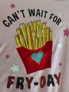 Pink Fry-Day Long Sleeve Top