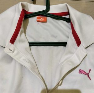 Puma White Polo Top