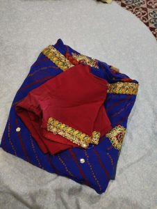 trendy🌟Blue Embellished 💙Saree