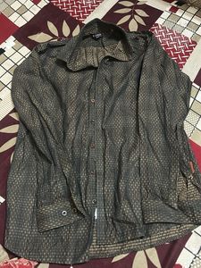 Patterned Long Sleeve Button Down