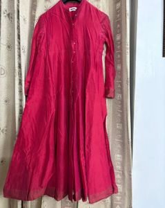 Celebrate in Style:FabIndia’s Elegant Pink A-line