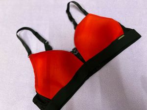 Red & Black Bra