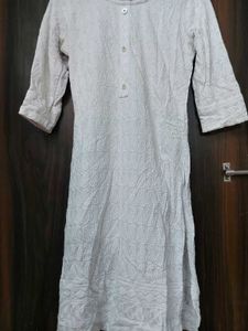 White Embroidered Kurta