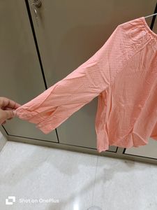 Chanderi Cotton Peach Top