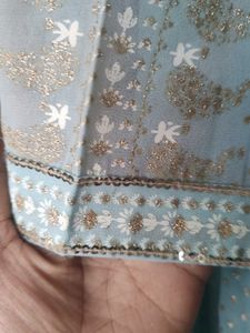 W Brand Cyan Color Kurti