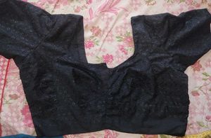CHIKANKARI Black Blouse 36B
