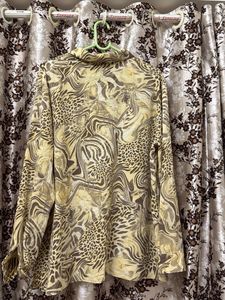 Animal Print Long Sleeve Top