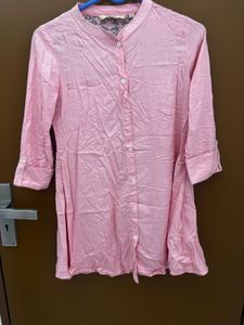 Lace Button Down A-Line Kurti