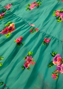 Sea green maxi Empire Waist Dress