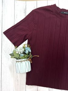 Maroon Casual Top