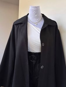 Black Trench Coat (OVERSIZED FIT)