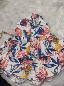 Girls Floral Dress &amp; Shorts Set