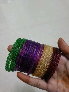 Combo Of Bangles + 3 Pairs Earrings