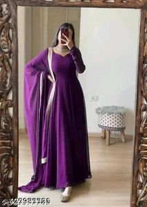 Lightweight Solid Anarkali – Perfect for Any Occas