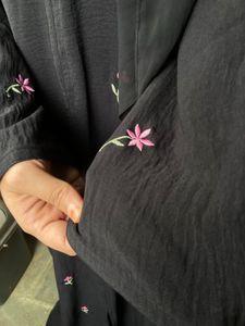 Beautiful Aesthetic Cey Crush Fabric Abaya