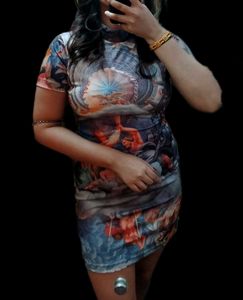 Renaissance Print Mini Dress