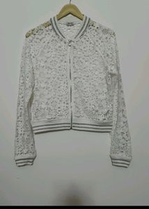 Lace Bomber Jacket