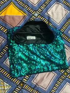 Green Shimmery Skirt