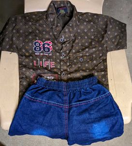 Boys Graphic Print Shirt