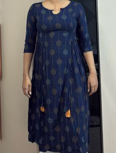 Elegant Blue Printed Kurta