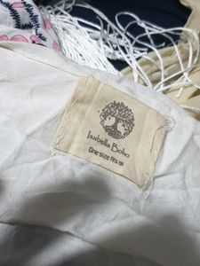 242011. Floral Embroidered White Shrug