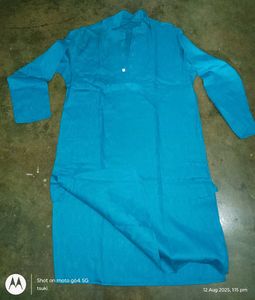 ethnic cotton panjabi / kurta sea green blue