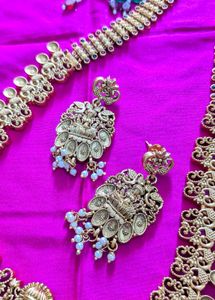 Lakshmi haram Antique Gold Like Finish