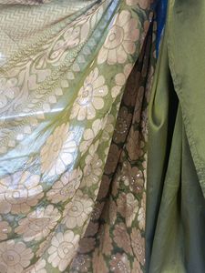 Olive Green Saree