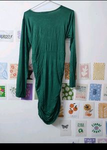 Green Knot In Front Dress