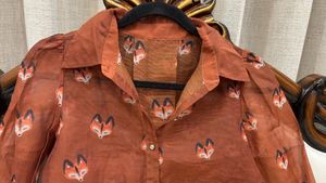Fox Print Blouse
