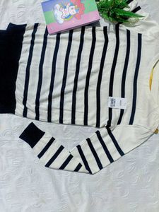 Y2K Striped Long Sleeve Winter Top