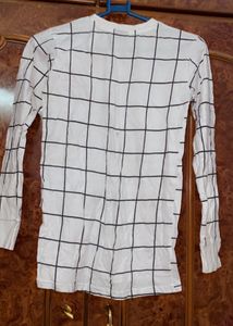 White Checkered Tshirt