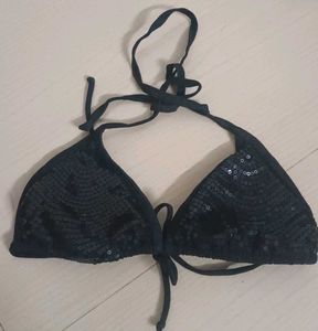 Black Sequence Bra