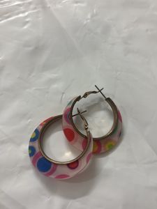 Funky Colorful Hoop Earrings