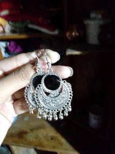 Oxidized Jewellery Set With Earings