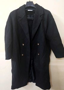 Korean Trendy Black Trench Coat
