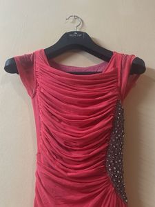 Elegant Coral Party Dress