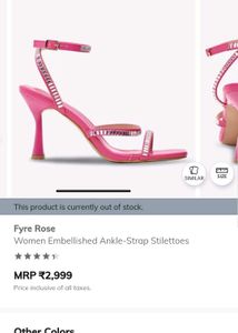Fushcia Embellished Heel