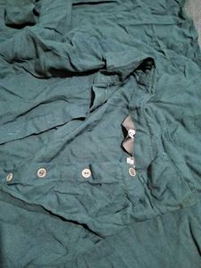 woman's Green Button-Up Shirt