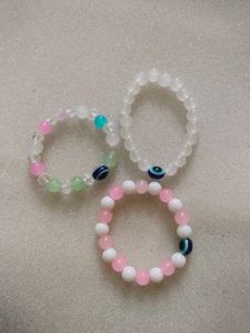 Evil Eye Beaded Bracelets Combo Of 3