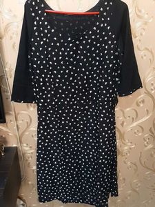 Navy Polka Dot Tunic Dress